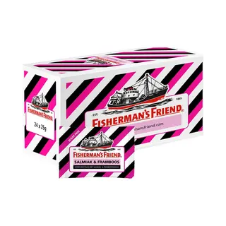 Fisherman's Friend Salmiak & Framboos Suikervrij - 24 Zakjes X 25 Gram