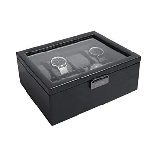 Stackers | Herren-Uhrenbox Mit 8 Fächern, Schwarz