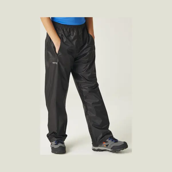 Regatta Childrens Kids Stormbreak Waterproof Overtrousers, Taped Seams & Lightwiegth - Perfect For Outdoors, Walking, Hiking & Camping thumbnail