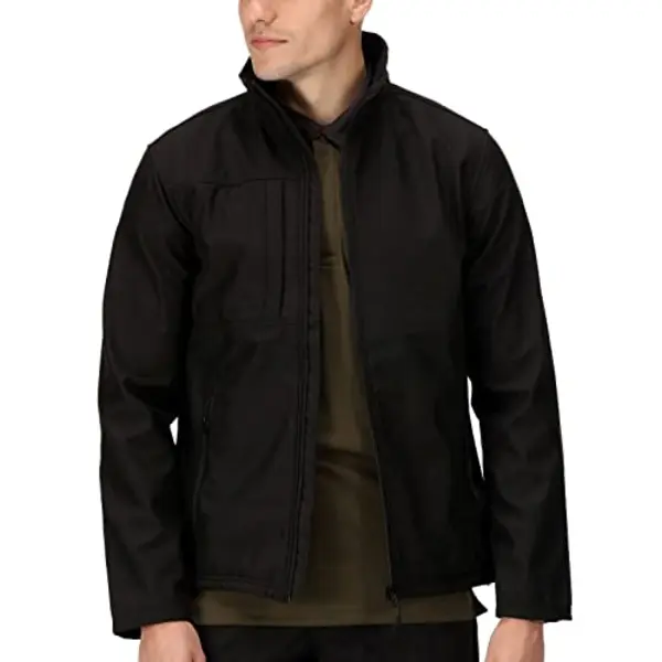 Regatta Professionelle Herren Octagon Ii Bedruckbare 3-lagige Membran-Softshell-Schutzhülle, Schwarz thumbnail