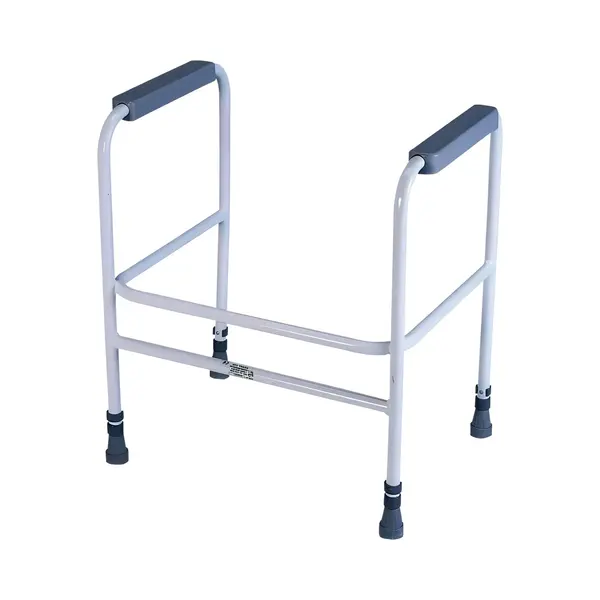 Aidapt Ashford Hgt Adjustable Toilet Frame Free Standing In White thumbnail