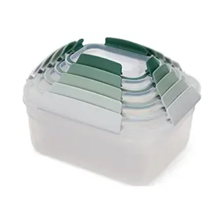 Joseph Joseph Joseph Nest Lock Food Storage Containers With Lids, 5 Piece Lunch Box Set, Leakproof & Airtight Meal Prep Containers, Space-Saving Kitchen Storage,