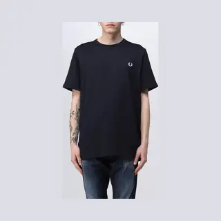 Fred Perry Ringer T-Shirt Dunkelblau - Größe M