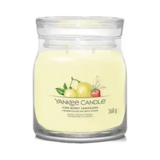 Yankee Candle Iced Berry Lemonade Wachskerze Runde Grapefruit, Zitrone, Malz, Mandarin, Ananas, Pomelo, Himbeere, Erdbeere, Vanille, Veilchen Gelb 1 St.