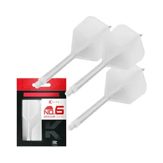 Target Darts K Flex Integrated Dart Flight And Shaft, Nr. 6 White (medium), Verpakking Van 3 K-Flex – Nr. 6, Precision Moulded 2-in-1 Dart Flights