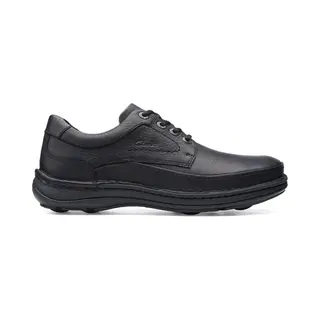 Clarks Nature Three Herren Derby Schnürhalbschuhe, Schwarz (Black Leather), 41 Eu