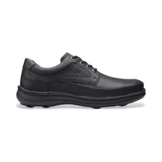 Clarks Nature Three Heren Derbys, Zwart Leder