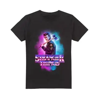 Stranger Things Steve Harrington - Metall Burst Unisex T-Shirt Schwarz L