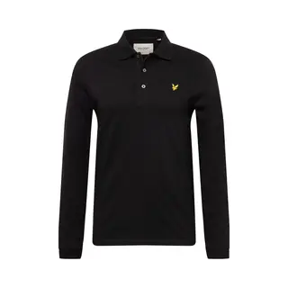Lyle & Scott Lyle And Scott Zwarte Longsleeve Polo - Maat S - Heren