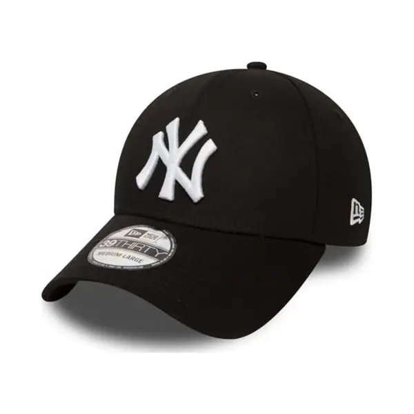 New Era 39THIRTY League Basic New York Yankees Kappe Schwarz/weiß - Ml thumbnail