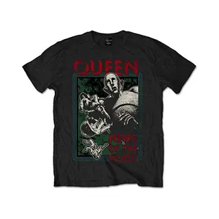 Queen T-Shirt # L Black Unisex # News Of The World