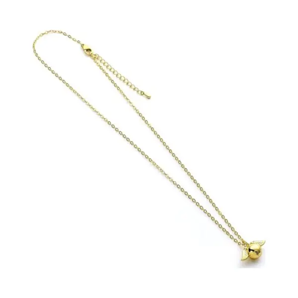 Harry Potter Golden Snitch Gold Tone Necklace thumbnail