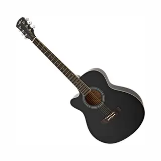 Single Cutaway Linkshandige Akoestische Gitaar Van Gear4music, Zwart
