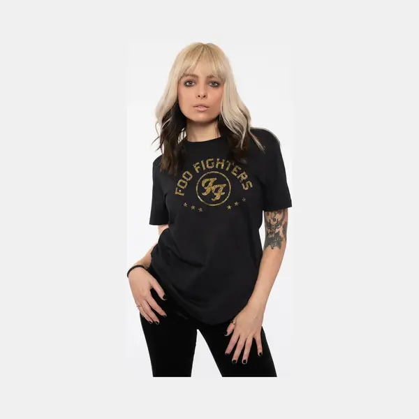 Foo Fighters Arched Stars T-Shirt In Black | Size, Large thumbnail