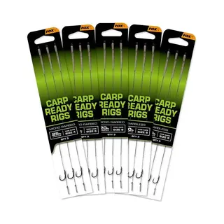 Fox Carp Ready Rigs Wide Gape Set Van 3 Karperviskousen Maat / Draagvermogen, Maat 8 Barbless / 20 Lb