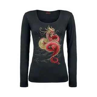 Spiral Shenlong Langarmshirt Schwarz In Xl