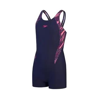 Speedo Hyperboom Splice Legsuit, Chloorbestendig, Sneldrogend, Rekbare Stof, Comfortabele Pasvorm, 1 Stuk Meisjespak (1 Stuk)