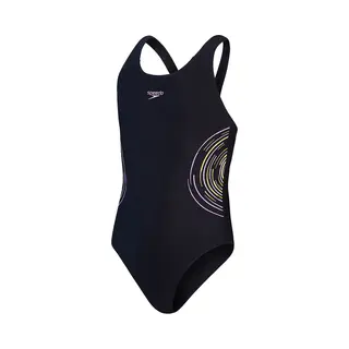 Speedo Meisjes Badpak Zwart Paars - Maat 116