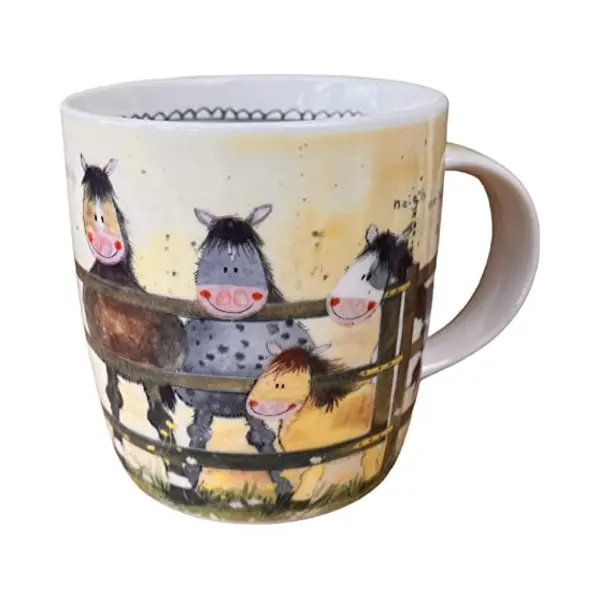 Alex Clark Pony Club Mug - Horses - Equestrian - Original Artwork - Cup For Animal Lovers - Gift Ideas - Perfect For Coffee & Tea - Vegan Friendly - thumbnail