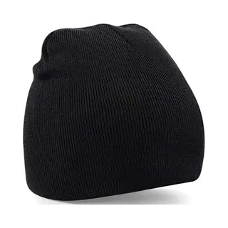 Beechfield Unisex B044. Blk Schlupfslip Beanie, Schwarz, Einheitsgröße