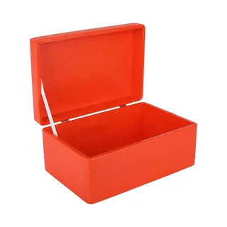 Creative Deco Aufbewahrungsbox Holz Mit Deckel 30 X 20 X 14 Cm - Rot