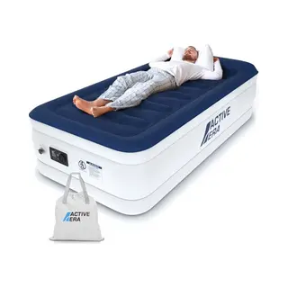 Active Era Luxe 1 Persoons Luchtbed – Extra Hoog – Ingebouwde Elektrische Pomp En Geïntegeerd Kussen – 188cm X 99cm X 36.5cm