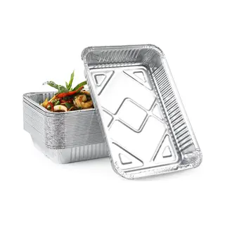 Matana 25 Grote Aluminium Bakjes - 2000ml / 31x21cm - Sterk, Lekvrij & Praktisch - Koken, Bakken, Grillen, Invriezen