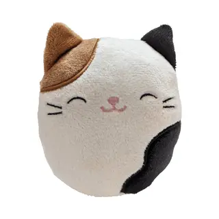 Squishmallows Cam The Cat Plüsch Tragbarer Lautsprecher 10 Meter Bluetooth-Reichweite, Lautstärkeregler, Satter Stereo-Lautsprecher-Sound, Schnelle