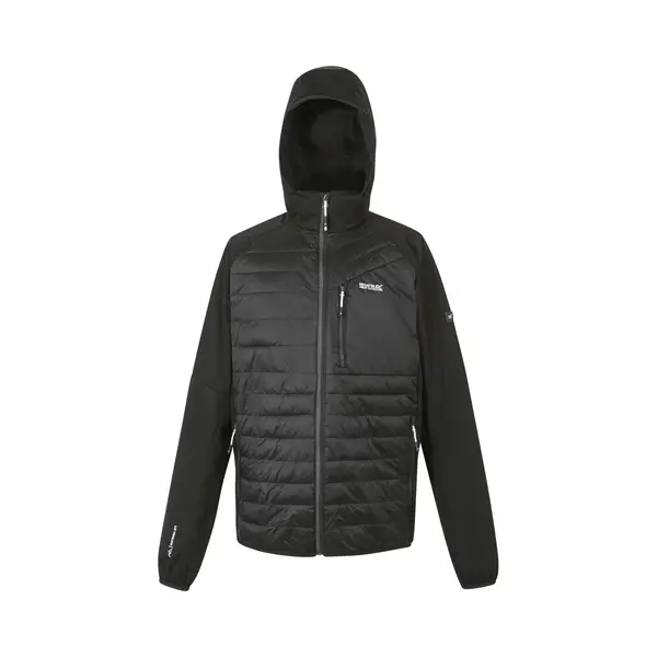 Regatta Herren Regatta Men's Andreson Pro Hybrid Jacket Regatta Herren Pro Hybrid Leichte Kapuzenjacke Mit Durchgehendem Reißverschluss, Black, thumbnail