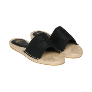 Superdryvoor Vrouwen. WF310223A Zwarte Canvas Espadrilles (38), Stof, Plat, Geen, Casual