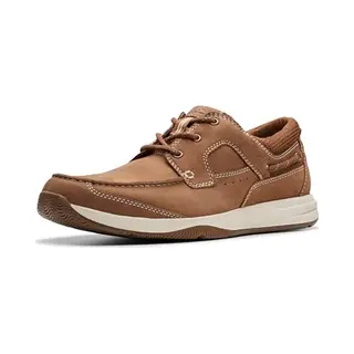 Clarks Für Herren. 26176971 Sailview Lace Bootsschuhe Aus Leder (45), Wohnung, Schnürsenkel, Lässig