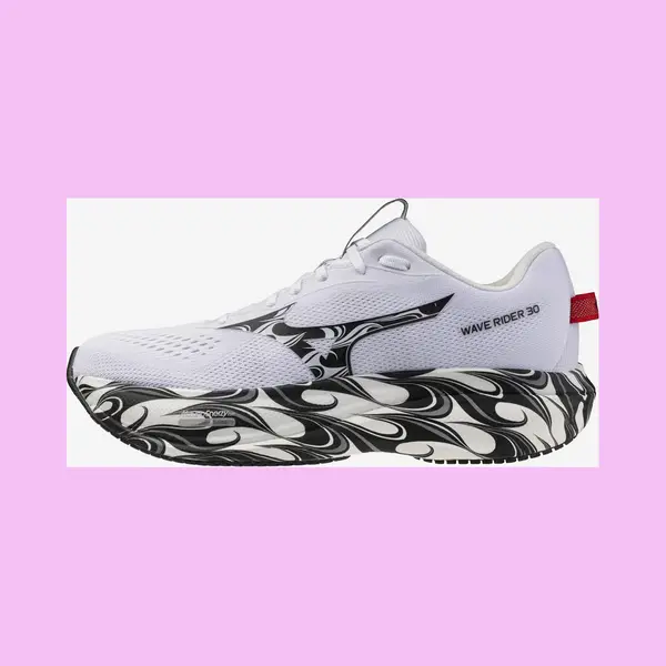 Mizuno Wave Rider 30 Disclosure Laufschuhe Weiß Schwarz Rot - 44 thumbnail