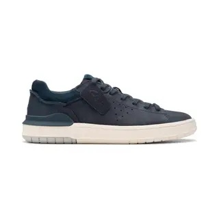 Clarks Für Herren. 26181323 Courtlite2 Run Navy Lederturnschuhe (42.5), Wohnung, Schnürsenkel, Lässig, Marine