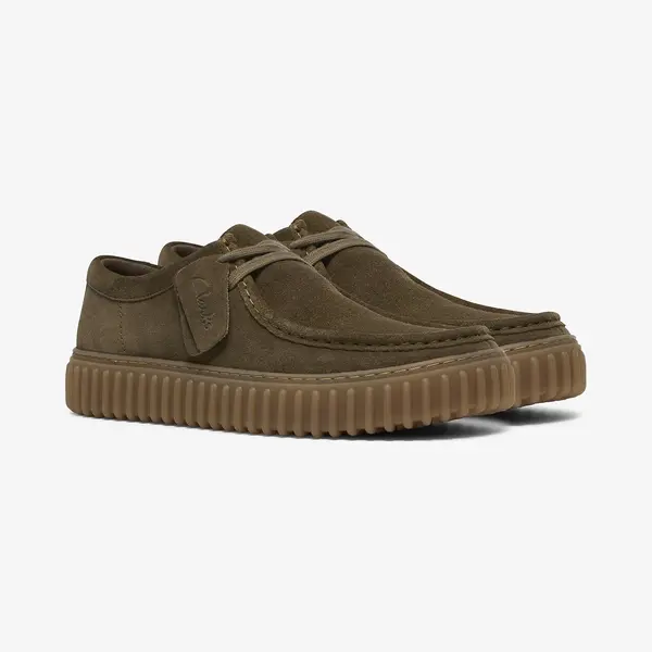 Clarks Veterschoen 'Torhill' Olijfgroen thumbnail