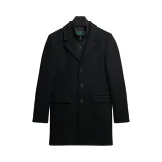 Superdry Herren Eleganter Zwei-in-Eins Stadtmantel Schwarz Xl