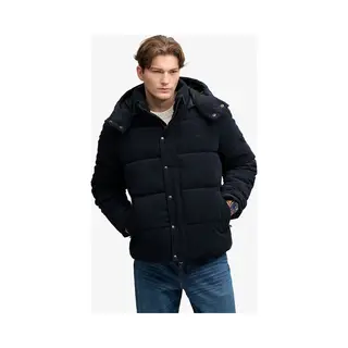 Superdry - Premium Hooded Cord Puffer Jas - Heren - Gewatteerde Jassen