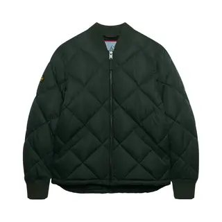 Superdryvoor Mannen. M5012486A Groene Diamond Quilt Gewatteerde Jas (Xxl), Casual, Gerecycled Polyester