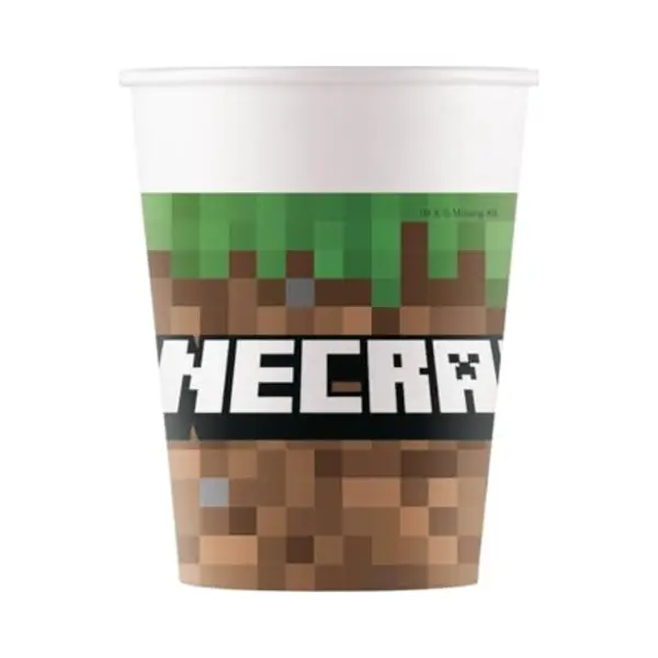 Procos Einwegbecher Pappbecher Minecraft 200ml/8Stk. Fsc, Papier, Pappe thumbnail