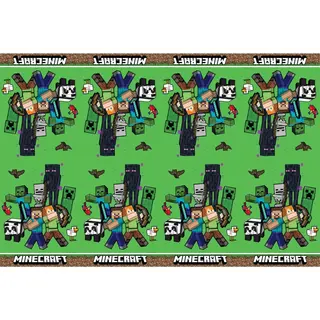 Procos Tischdecke * Minecraft * Als Deko Für Kindergeburtstag Und Mottoparty | Größe, 120x180cm, Abwischbar, Wiederverwendbar | Kinder Geburtstag Party
