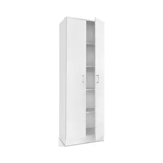 Interiax Opbergkast - Kledingkast 'Amelie' - 2 Deuren & 4 Legplanken | Wit | 180x60x40 Cm