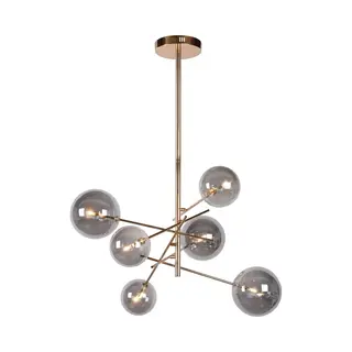 Lucide Alara - Hanglamp -Ø 72 Cm - Led G4 6x1, 5W 2700K - Goud