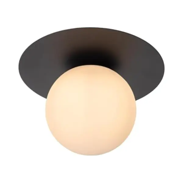 Lucide Tricia - Flush Ceiling Light - Ø 25 Cm - 1xE27 - Black thumbnail