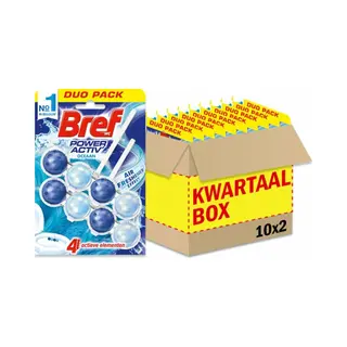 10x Bref Toiletblok Power Activ Oceaan 2 Stuks