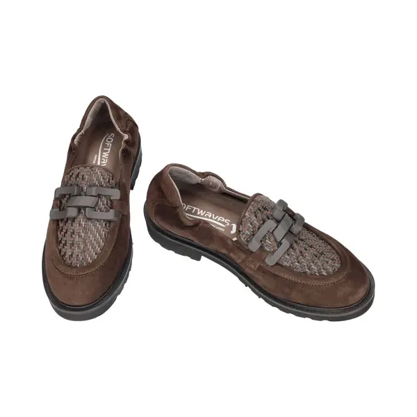 Softwaves -Dames - Bruin Donker - Ballerina's & Mocassins - Maat 37 thumbnail