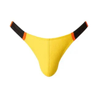 Barcode Berlin Thong Ronak Yellow-Black-Orange - Maat S - Heren Ondergoed - String Voor Man - Mannen Thong