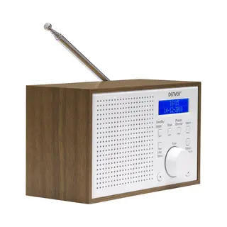 Denver Dab-46WHITE Internet Analoog & digitaal Bruin, Wit