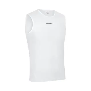 GripGrab - Ultralight Mesh Mouwloos Base Layer Zomer Fiets Ondershirt Polygiene Zweethemd - Wit - Heren - Maat L