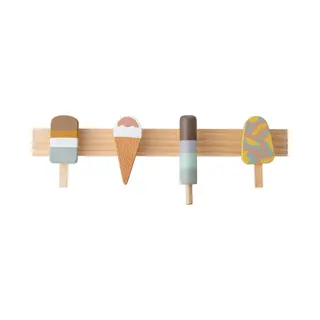 Bloomingville 82046879 kapstok Wandmontage 4 haken Hout