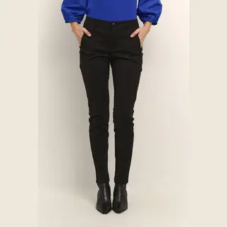 Kaffe Women's Casual Pants Slim Fit Full-Length Stretchy Regular Waistband