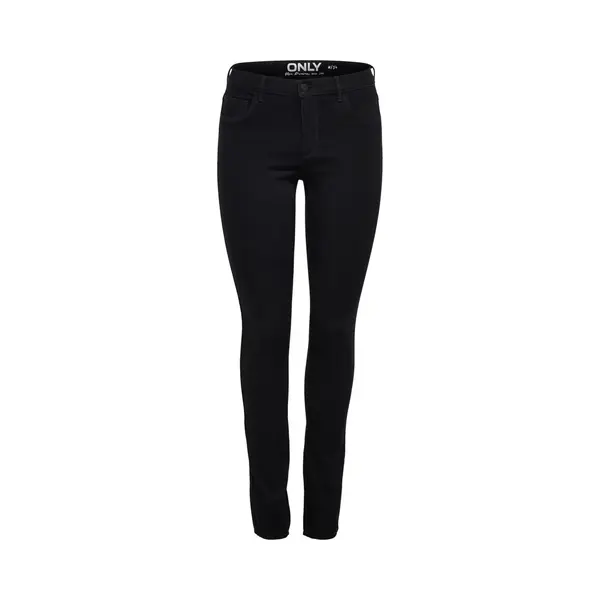 Only Onlrain Mid waist Skinny Fit Jeans Schwarz thumbnail